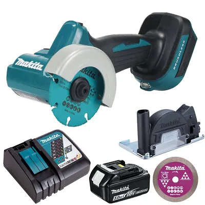 Makita DMC300Z 18V 76mm Brushless Disc Cutter With 1 X 5.0Ah Battery & Charger • £252