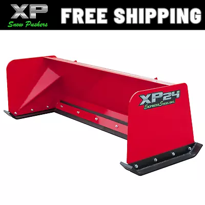 6' XP24 RED Snow Pusher Box Skid Steer Loader Bobcat Case FREE SHIPPING • $1700