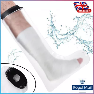 £7.99 • Buy Waterproof Half Leg Cast & Dressing Protector 66cm Shower Bath Cover Reusable