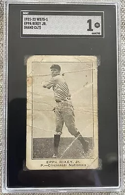 1921-22 W575-1 Eppa Rixey SGC 1 HOF RARE Henry A Johnson Back! Low POP • $575