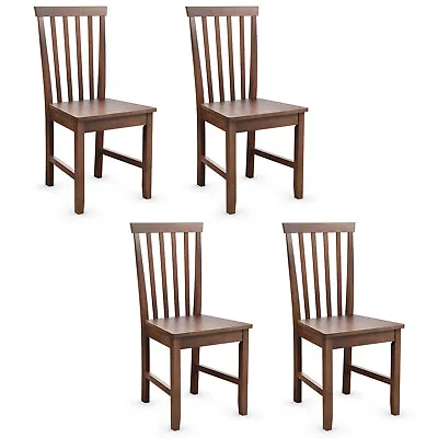 Costway 4 PCS Dining Chair Kitchen Spindle Back Side Chair With Solid Wooden Leg • $219.98