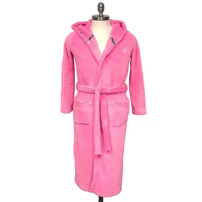 Victoria's Secret Bathrobe Womens Size XS Pink Polyester Drawstring Waist Hooded • $39.31