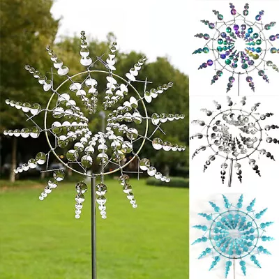 Magical Metal Windmill Yard Patio Garden Outdoor Wind Spinners Sculpture Catcher • £12.48