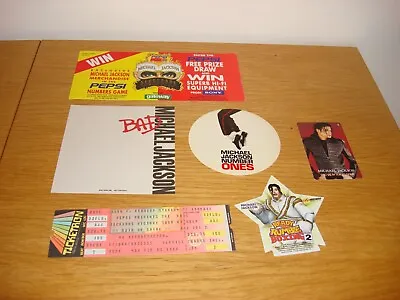 Michael Jackson Pepsi Victory Ticeet Leaflet Sticker Japan LOT MEGA RARE • $49.72