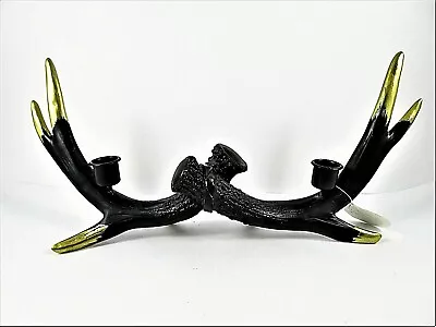 Resin Antlers Double Taper Candle Holder For Tabletop 16x7x4 Inches New With Tag • $17.89