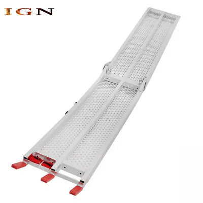 Motorcycle 89 ×11  Folding Ramp Aluminum Loading Dirt Bike Trailer Lawnmower • $106.55