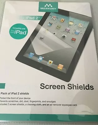 New Sealed Merkury Innovations 2 Pack Ipad 2 Protective Screen Shields  • $9.99