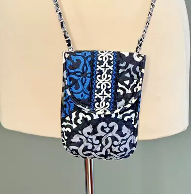 VERA BRADLEY Cell Phone Cross Body & ID Coin Purse Set In Canterberry Cobalt • $12