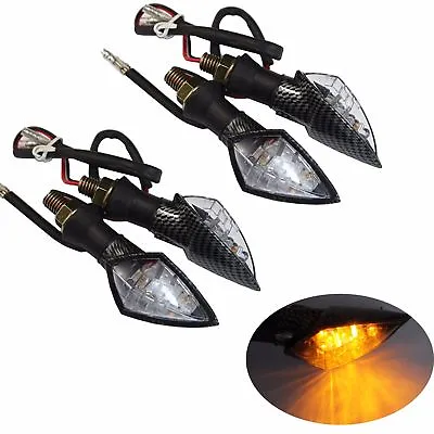 4x Front Rear LED Turn Signals Light Indicators Kawasaki ZX6R ZX10R Z1000 Z750 • $23.76