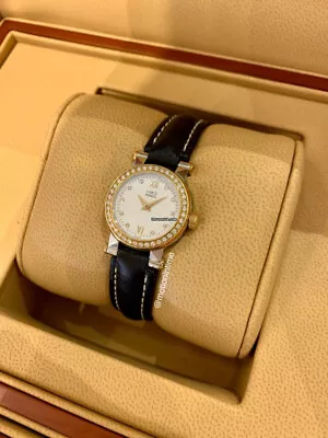 Movado Vizio Ladies White Diamond Dial Diamond Bezel - Gold Tone • $1695