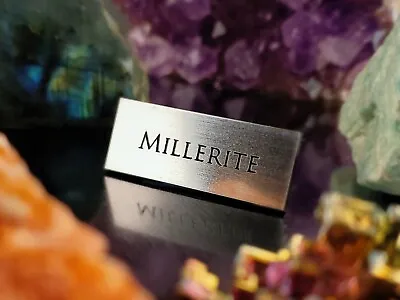 Millerite Gem Display Name Plate - Exhibit Artifact Label-museum Quality • $7.99