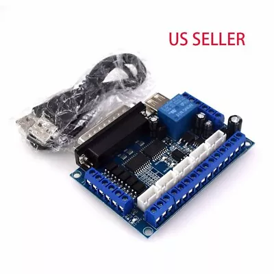 5 Axis CNC Interface Adapter Breakout Board For Stepper Motor Driver Mach3 W/USB • $11.95