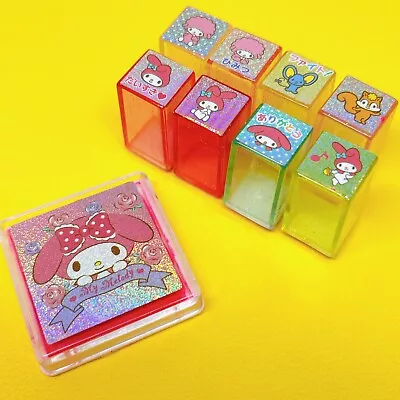 My Melody Sanrio Japan Stamp Set 9 Pink Ink 2015 My Sweet Piano Friend • $20