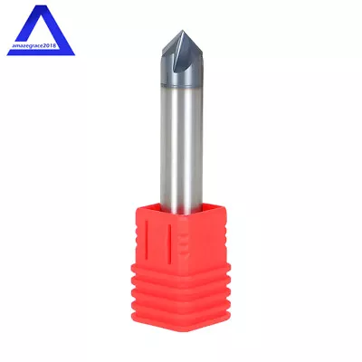 3/8  4 Flute 90 Degree Double End Carbide Chamfer Mill 2-1/2  Overall Length US • $15.52