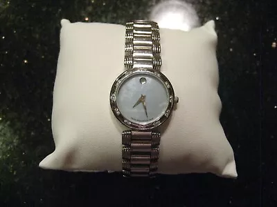 Movado Womans Sapphire Crystal Blue Mother Of Pearl With Diamonds • $250