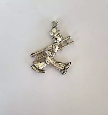 Vintage 835 Sterling Silver Chimney Sweep Pendant Charm • $14.99