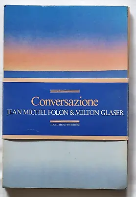 Signed Milton Glaser  Conversazione  Accordion Book W/ Jean Michel Folon  RARE • $750