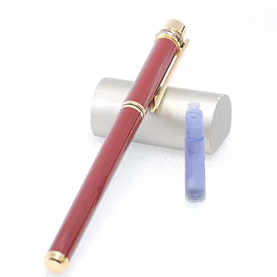 Vintage Cartier Fountain Pen Trinity Bordeaux 750 18K EF Gold Finish • $449.99