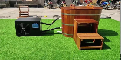 $2400 • Buy Portable Wooden Outdoor Cold Tub With Ice Bath Small Electric Machine Tub 