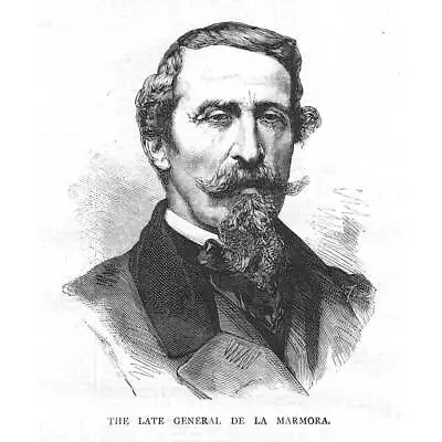 General De La Marmora Italian Statesman - Antique Print 1878 • $8.70