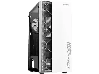 DIYPC DIY-S08-W White USB 3.0 Steel / Tempered Glass ATX Mid Tower Computer Case • $44.99