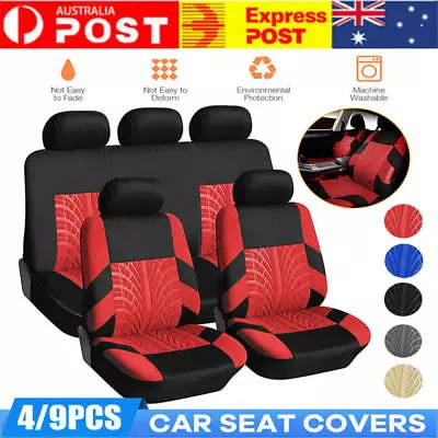 Universal Car Seat Covers Set Polyester Split 4/9x Airbag Washable Dog Full Set • $27.89