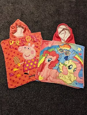 Girls Beach/Bath Hooded Towels X2 • £5.50