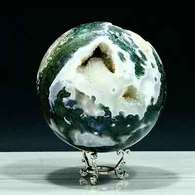 5.9lb Natural Moss Agate Quartz Ball Crystal Sphere Reiki Meditation Decoration • $168