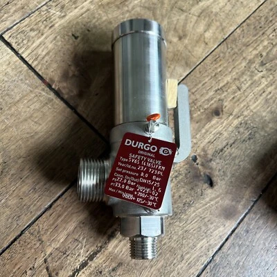 £296.66 • Buy Safety Valve Stainless Steel Durgo SV65 (4165) DN15/25 Set Pressure 8.0 Bar
