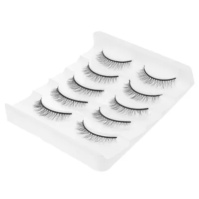  5 Pairs Cat Eye Lashes Magnetic Eyelashes Natural Look Short False Supplies • £4.96