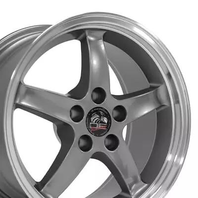 17x9 Wheels Fit Ford Mustang Cobra R DD Gunmetal Mach'd Rims W1X SET • $643