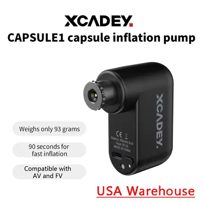 Xcadey CAPSULE 1 Mini Electric Cycling Tire Inflator Air Pump Rechargeable • $38.99