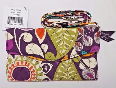 VERA BRADLEY Strap Wallet - Plum Crazy -  Organizer Use With Or W/o Strap - NWT • $32