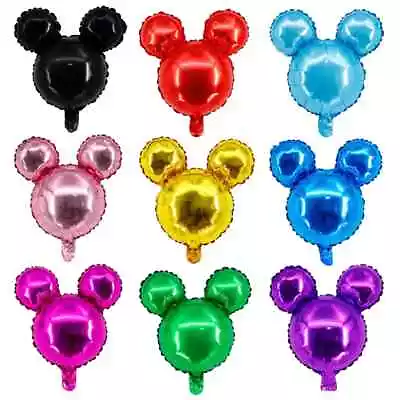 Mickey Mouse Shape Head Theme Foil Balloon Birthday Party Boy Girl Events • £2.25