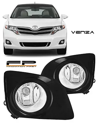 09-15 Toyota Venza Fog Lights Clear Lens Front Driving Bumper Lamps Complete Kit • $50.45