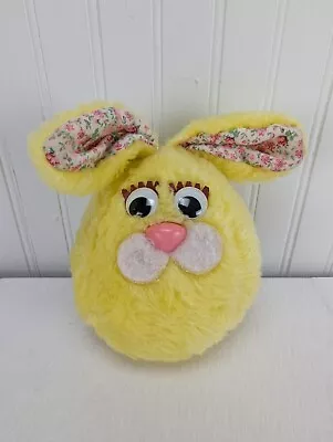 Vintage Animal Farm Musical Yellow Bunny Rabbit Plush Round Stuffed Animal 6  • $34.99