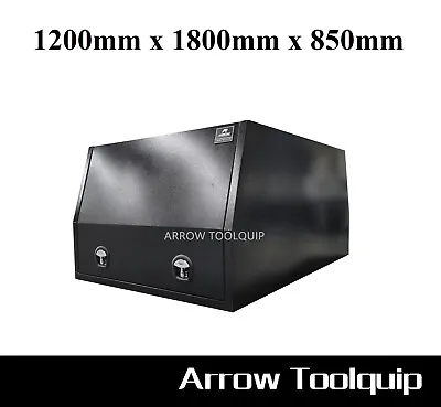 1200 X 1800 X 850 Flat Aluminium Dual Cab Ute Canopy Toolbox Flat Alloy Black • $1650