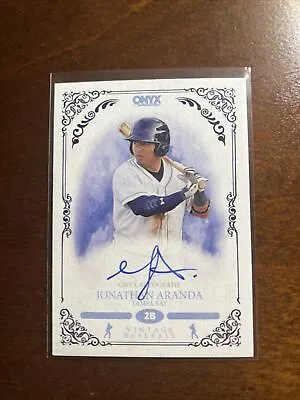 $25 • Buy Jonathan Aranda 2022 Onyx Vintage Baseball On Card Auto Blue Ink 
