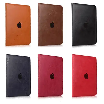 $27.95 • Buy Stand Genuine Leather Case Cover For IPad 9 8 7 6 5 Air 1 2 Mini 3 4 Pro 11 12.9