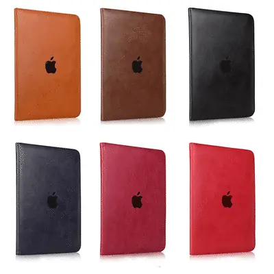 Stand Genuine Leather Case Cover For IPad 9 8 7 6 5 Air 1 2 Mini 3 4 Pro 11 12.9 • $27.95