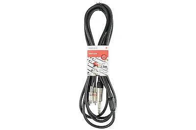 £7.95 • Buy 3m 6.35mm 1/4  TRS Jack Stereo To Twin 2 X RCA Phono Plug Cable OFC Audio Lead