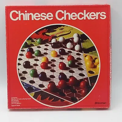 Vintage Chinese Checkers Game Board Pressman 1978 Near Complete No Instructions • $17.94