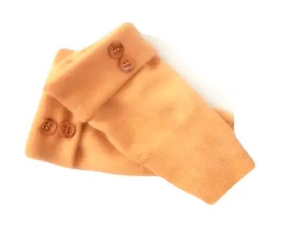 Fingerless Gloves Orange Merino Wool Cashmere One Size S M L Os Mittens Cuffs • $28.49