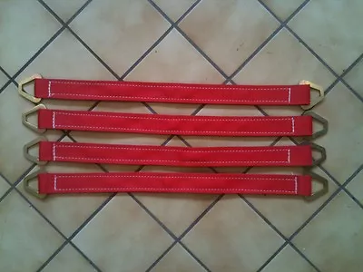 4 MONSTER RED Axle Straps 2 X 31 Tie Down Tow Dolly Kar Kaddy Auto Transport • $76.05