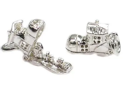 Old Woman Who Lived In A Shoe Opening Strlng Silver Charm .925 X1 Charms • £17.75