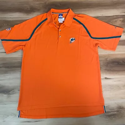 Miami Dolphins Shirt Mens XL NFL On Field Team Player Issue Golf Polo • $49.99