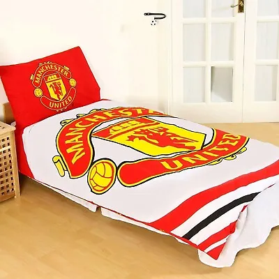 Manchester United Pulse Single Bedding Set Duvet Cover Reversible Official Gift • £23.95