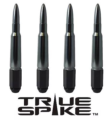 24 True Spike 7 Inch 1/2  Lug Nuts Gunmetal Bullet Spikes Jeep Wrangler Cj7 • $299.95