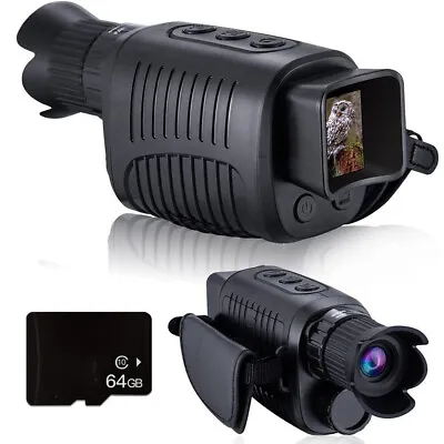 Night Vision Monocle Infrared Optical Monocular 5X Digital Zoom 300M Telescope • £9.59