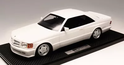 1/18 Ivy Models Mercedes Benz 560 SEC 6.0 AMG C126 1986 In White  Leather Base • $249.95